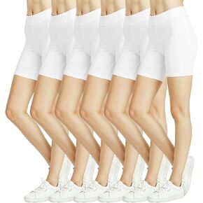 Cotton Biker Shorts Women Pack, 5" Yoga Shorts, Tummy Control Compression Athletic Leggings Shorts in Kuwait