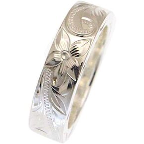 925 Sterling Silver 6mm Hawaiian Scroll Hand Engraved on Side Heavy Ring Band size 3 to 14 in Kuwait