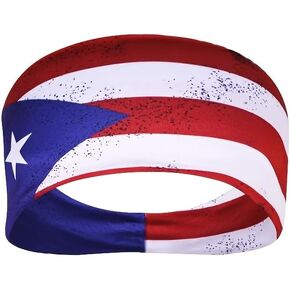 بورتوريكو تصميم العلم عصابة رأس للرجال والنساء ، Boricua التعرق للجري ، اليوغا والرياضة ، مرونة عالية ومقاومة التجاعيد in Kuwait