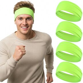 4 PCS Sport Beysbands للرجال والنساء ، عرق رأس العرق غير القابل للانزلاق ، عقال التمويه ، أشجار الشعر مزدوجة الطبقات للركض ، كرة السلة ، صالة الألعاب الرياضية ، واللياقة البدنية in Kuwait