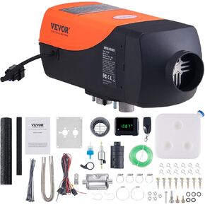VEVOR 8KW Diesel Heater, DC12-24V, Fast Heating Diesel Air Heater, with Remote Control and Color Digital Display, 10L Fuel Tank, Low Noise, Voice Announcement, for RV, Truck, Boat and Trailer in Kuwait