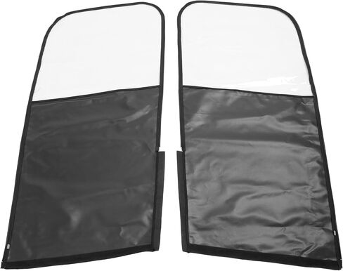 باب ناعم متوافق مع 2010-2014 Polaris Ranger XP800 Fullsize Crew Models بلاستيك الكابينة الكاملة سحاب سحاب أسود واضحة in Saudi Arabia