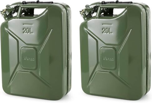 Wavian 5.3 غالون 20 لتر وقود الكربوهيدرات الأصيلة Jerry Can w/spout ، وافيان الولايات المتحدة الأمريكية Can Nato Jerry Can و Spout System - علب الغاز الأحمر ، الأحمر ، 5 جالون للبنزين ، حزمة 2 من 2 in Kuwait