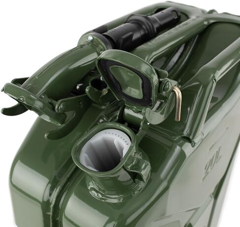 Wavian 5.3 غالون 20 لتر وقود الكربوهيدرات الأصيلة Jerry Can w/spout ، وافيان الولايات المتحدة الأمريكية Can Nato Jerry Can و Spout System - علب الغاز الأحمر ، الأحمر ، 5 جالون للبنزين ، حزمة 2 من 2 in Kuwait
