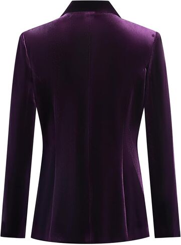 Yynuda Womens Velvet Blazer Jacket Jacket Long Sleeve Suct for Party Wedding in Kuwait