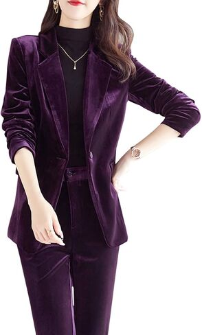 Yynuda Womens Velvet Blazer Jacket Jacket Long Sleeve Suct for Party Wedding in Kuwait