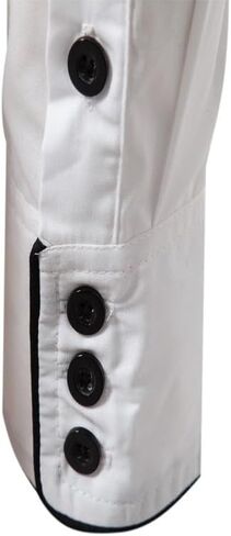 Kissqiqi Mens Western Cowboy Shirt زر غير رسمي أسفل الأكمام الطويلة قمصان مطرزة in Kuwait