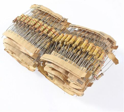 480pcs/set 1W Resistors Assortment Kit, 48 Values*10pcs 1K ohm~2M ohm 5% Carbon Film Resistor Set, DIY Electronic Components Kit in Saudi Arabia