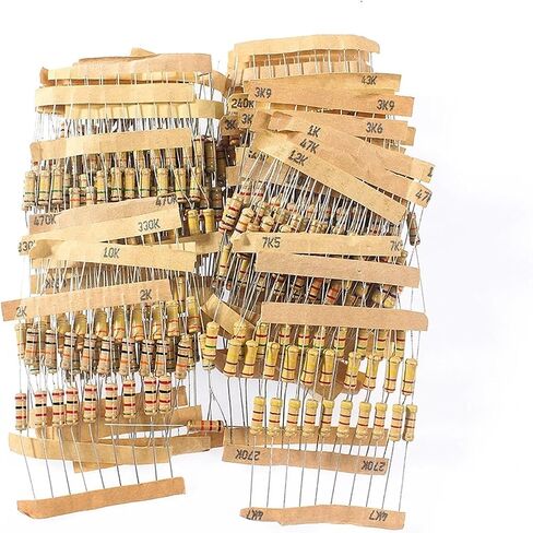 480pcs/set 1W Resistors Assortment Kit, 48 Values*10pcs 1K ohm~2M ohm 5% Carbon Film Resistor Set, DIY Electronic Components Kit in Saudi Arabia