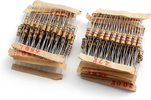 200pcs/lot 1W 5% Resistor Assortment Kit 20Value 10 ohm - 1M ohm Resistor Set 22R 47R 100R 220R 470R 1K 4.7K 100K ohm Resistance in Saudi Arabia