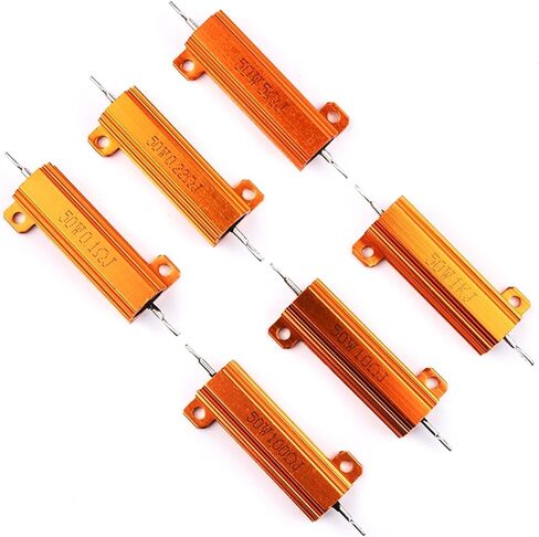 RX24-50W gold aluminum shell high power resistor 0.1/0.22/0.5/2R(0.22R) in Saudi Arabia
