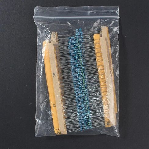400pcs/lot 10R~1M ohm 20 Kinds Metal Film Resistor Kit Pack 1/4W 0.25W Color Ring Resistance Set of Resistors 1% 10 ohm Resistor in Saudi Arabia