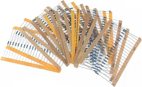 400pcs/lot 10R~1M ohm 20 Kinds Metal Film Resistor Kit Pack 1/4W 0.25W Color Ring Resistance Set of Resistors 1% 10 ohm Resistor in Saudi Arabia