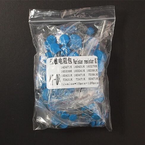 120pcs مقاومات المتغيرات المجموعة الإلكترونية 7d471k 7d431k 7d391k 10d471k 10d431k 10d391k 10d241k 14d471k 14d431k 10d330k 10d270k in Saudi Arabia
