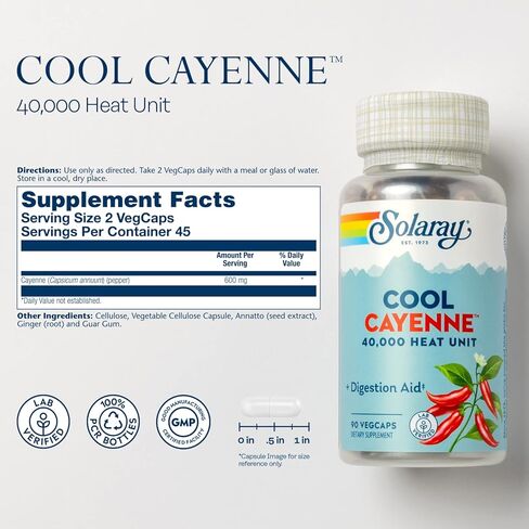 Solaray Cool Cayenne ، 90 كبسولة in Saudi Arabia