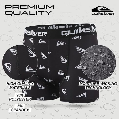 Quiksilver Boys Underwear 4 Pack Boxer Briefs for Boys 6-18 Durable Stretch Breathable Moisture Wicking in Saudi Arabia