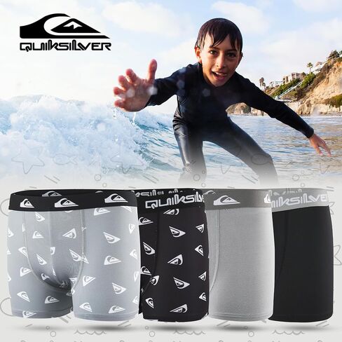 Quiksilver Boys Underwear 4 Pack Boxer Briefs for Boys 6-18 Durable Stretch Breathable Moisture Wicking in Saudi Arabia