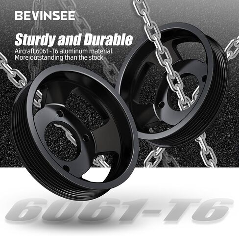 Bevinsee Pump Pump Pulley M54 M52TU متوافق مع E46 E53 E53 E60 E61 E65 E83 E85 325I 325XI 325CI 328I 328CI 330CI 330I 330XI 525I 530I X3 X5 Z4 ، 11511436. in Saudi Arabia