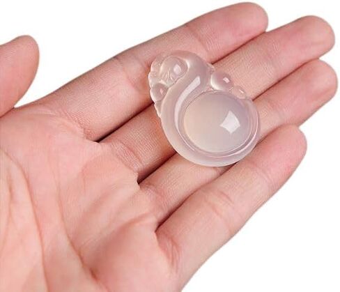 Natural agate pendant Carved Gourd Pendant, Translucent Green, Traditional Asian Style, Good Luck Feng Shui Amulet, in Saudi Arabia