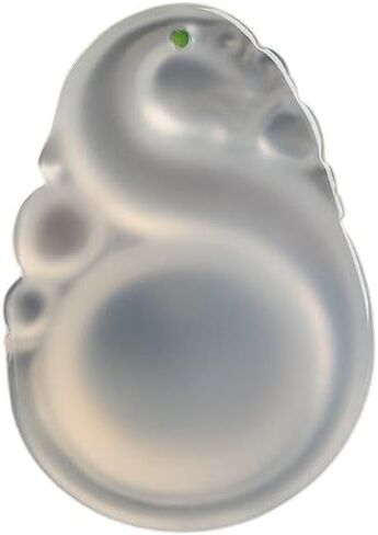 Natural agate pendant Carved Gourd Pendant, Translucent Green, Traditional Asian Style, Good Luck Feng Shui Amulet, in Saudi Arabia