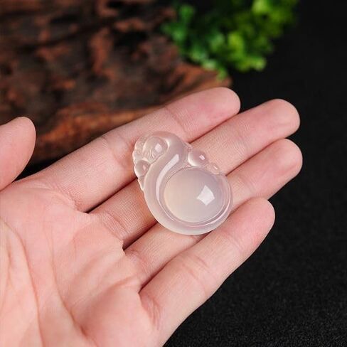 Natural agate pendant Carved Gourd Pendant, Translucent Green, Traditional Asian Style, Good Luck Feng Shui Amulet, in Saudi Arabia