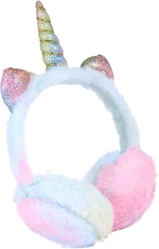 Homoyoyo Unicorn Ear Warmer Earmuff for Soft Durable Gradient Color Ear Cover Comfortable Winter Protection for Boys present in Saudi Arabia