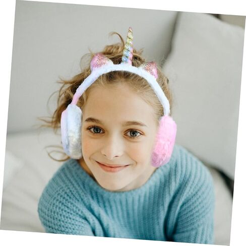 Homoyoyo Unicorn Ear Warmer Earmuff for Soft Durable Gradient Color Ear Cover Comfortable Winter Protection for Boys present in Saudi Arabia