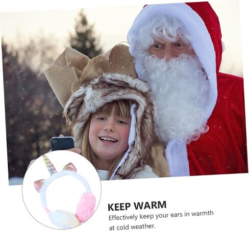 Homoyoyo Unicorn Ear Warmer Earmuff for Soft Durable Gradient Color Ear Cover Comfortable Winter Protection for Boys present in Saudi Arabia