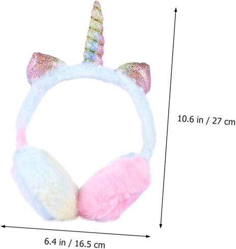 Homoyoyo Unicorn Ear Warmer Earmuff for Soft Durable Gradient Color Ear Cover Comfortable Winter Protection for Boys present in Saudi Arabia