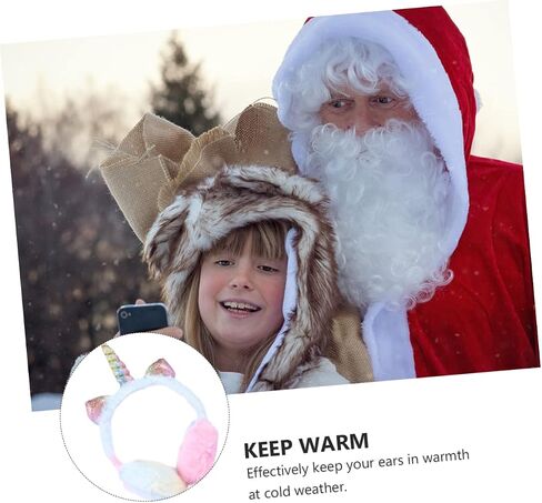 Unicorn Ear Warmer Earmuffs Winter Ear Covers for Boys and Creative Gradient Color Design Warm and Comfortable Ear Protection in Saudi Arabia