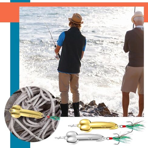 4 Pcs Bass Fishing Lures with Trebles Hooks Topwater Fishing Gear Fishing Gifts for Men Fishing Tackle Fishing Equipment Trout Fishing Lures Fishing Spoons for Freshwater and Saltwater in Saudi Arabia
