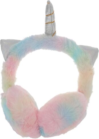 Gatuida Cute Plush Unicorn Earmuffs for Boys and Girls Winter Warm Ear Cover Cartoon Design in Saudi Arabia