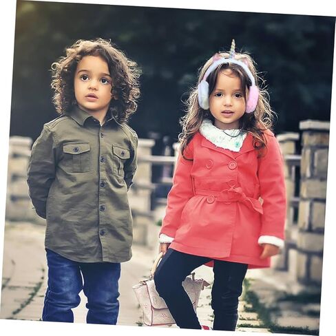 Gatuida Cute Plush Unicorn Earmuffs for Boys and Girls Winter Warm Ear Cover Cartoon Design in Saudi Arabia
