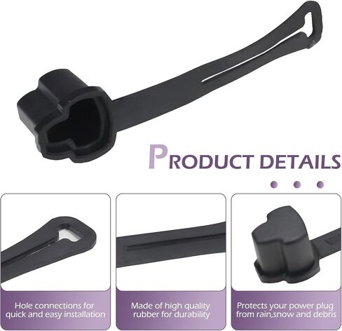 2 PCS 3 PRONG PLUT STOURCOR ، محرك كتلة سلك سلك سلك ستوري ستيريو معزول عزل الغلاف الجوية ، وغطاء 120 فولت تمديد سليكون سليكون ، لمعظم سيارات شاحنات إصلاح ملحقات (أسود) in Saudi Arabia