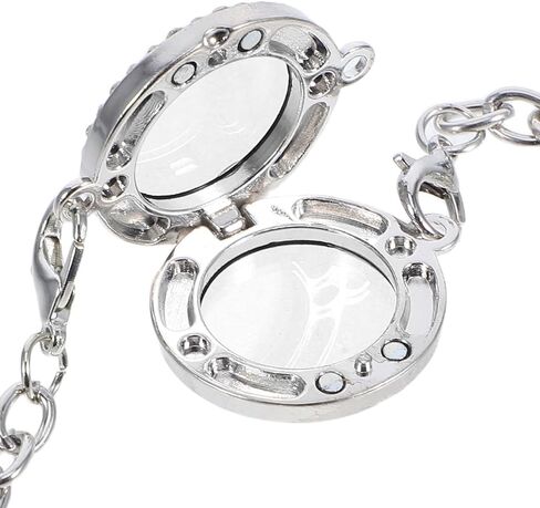 2pcs Memory Locket Bracelet Rhinestone Floating Locket Bracelet Stainless Steel Circle Bracelets women picture frame photo frame pendant in Saudi Arabia