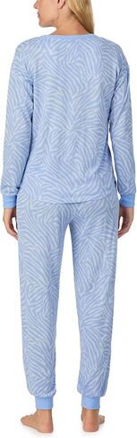 kate spade new york Women's 2-Piece Long Sleeve Henley Top & Jogger Pant Pajama Set, Brushed Cozy Soft Jersey, Ribbed Cuffs in Saudi Arabia