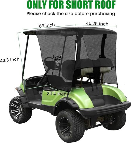 10L0L 2 Passenger Golf Cart Sun Shade Cover for Yamaha G14 G16 G22 G29 Drive2, Golf Cart Summer Cover Premium Sun Shade Cover for Yamaha Golf Carts – Effective Heat Isolation and Easy Installation in Saudi Arabia