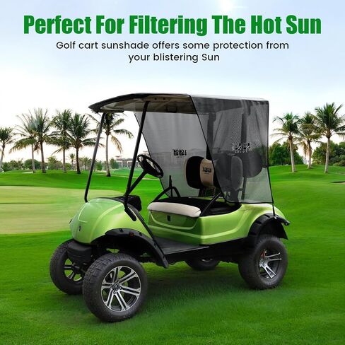 10L0L 2 Passenger Golf Cart Sun Shade Cover for Yamaha G14 G16 G22 G29 Drive2, Golf Cart Summer Cover Premium Sun Shade Cover for Yamaha Golf Carts – Effective Heat Isolation and Easy Installation in Saudi Arabia