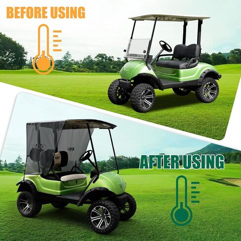 10L0L 2 Passenger Golf Cart Sun Shade Cover for Yamaha G14 G16 G22 G29 Drive2, Golf Cart Summer Cover Premium Sun Shade Cover for Yamaha Golf Carts – Effective Heat Isolation and Easy Installation in Saudi Arabia