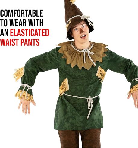 Morph Friendly Cashecrow Costume Men ، Halloween Comple for Mens Scarcrow Costum in Saudi Arabia
