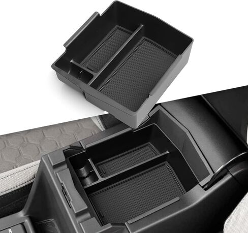 مربع تخزين مسند ذراع Luckeasy لـ Subaru Forester 2025 Center Console Organizer Tray ABS+PVC ملحقات داخلية مقاومة للماء أسود in Saudi Arabia