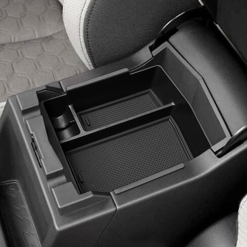 مربع تخزين مسند ذراع Luckeasy لـ Subaru Forester 2025 Center Console Organizer Tray ABS+PVC ملحقات داخلية مقاومة للماء أسود in Saudi Arabia