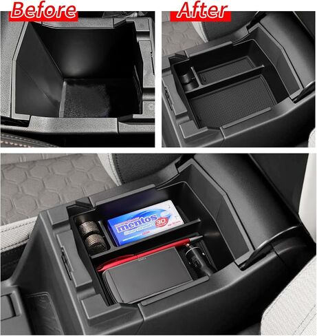 مربع تخزين مسند ذراع Luckeasy لـ Subaru Forester 2025 Center Console Organizer Tray ABS+PVC ملحقات داخلية مقاومة للماء أسود in Saudi Arabia