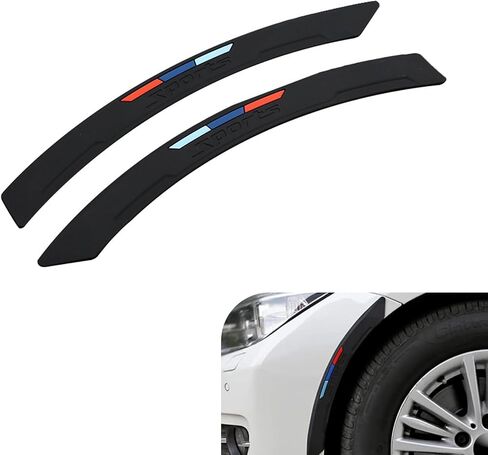 2-Pack Silicone Wheel Arch Protectors, Self-Adhesive Wheel Tires Eyebrow Strip, Fender Flare Trim Strips, Sporty Eyebrow Style Mudguard Decoration, Universal Fit for Cars (Black) in Saudi Arabia