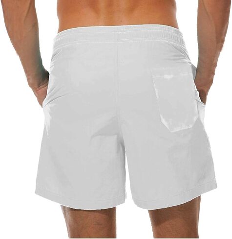 Board Shorts Without Liner Men's Swim Trunks 5 Inch Inseam Quick Dry Swimming Shorts for Men Beach in Kuwait