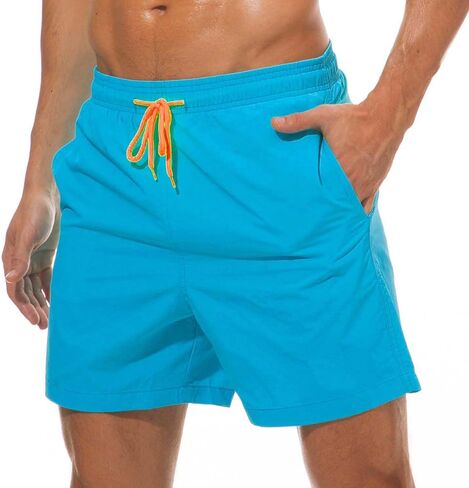 Board Shorts Without Liner Men's Swim Trunks 5 Inch Inseam Quick Dry Swimming Shorts for Men Beach in Kuwait