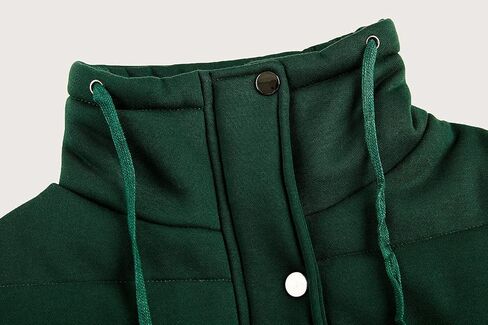 Valphsio Women Casual Quilted Puffer Vest Lightweight Zip Up Drawstring Jacket Outerwear with Pockets in Saudi Arabia