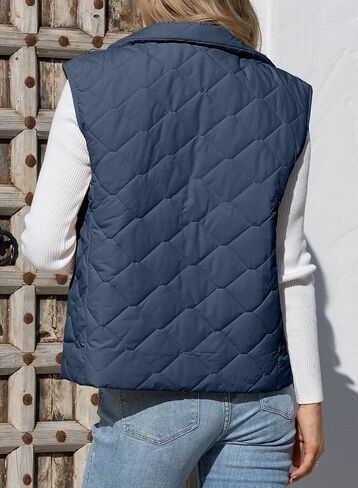 EVALESS Puffer Vest Women Fall Winter Coats 2025 Lightweight Stand Collar Vest Trendy Sleeveless Zip Up Quilted Jackets in Saudi Arabia