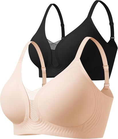 Seamless Wireless Bras for Women No Underwire,Bralettes for Women with Support and Lift,Jelly Minimizer Sports Bras in Saudi Arabia