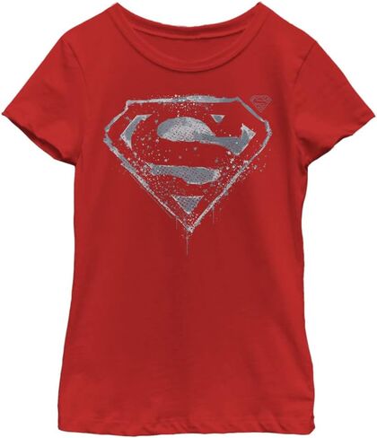 DC Comics Unisex-Child Superman Splatter Chrome T-Shirt in Saudi Arabia